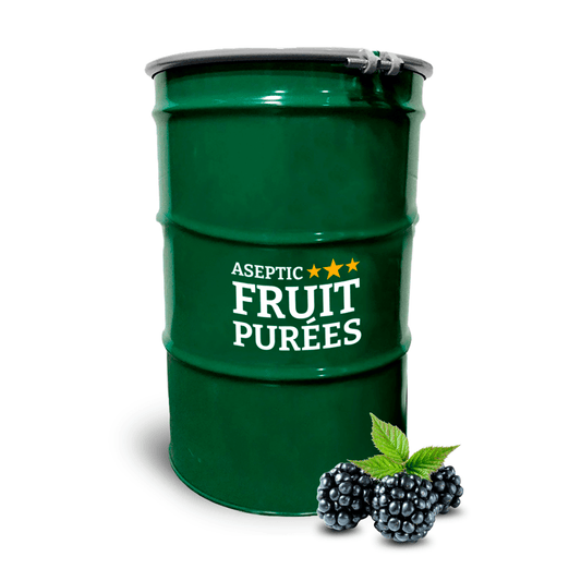 440 Lbs Blackberry (Tupy variety) Aseptic Fruit Purée Drum^ - Aseptic Fruit Purees | West Coast US