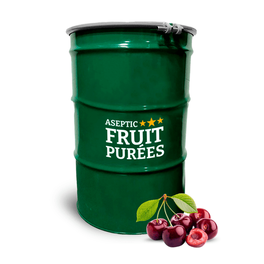 440 Lb Dark Sweet Cherry Aseptic Fruit Purée Drum - Aseptic Fruit Purees | West Coast US