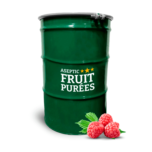 440 Lbs Raspberry Aseptic Fruit Purée Drum - Aseptic Fruit Purees | West Coast US