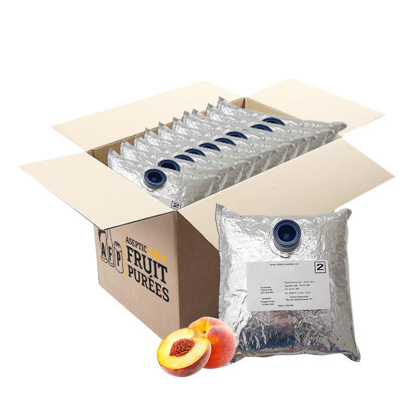 4.4 Lb Peach Aseptic Fruit Purée Bag - Aseptic Fruit Purees | West Coast US