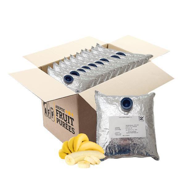 4.4 Lb Banana Aseptic Fruit Purée Bag - Aseptic Fruit Purees | West Coast US