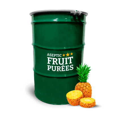 440 Lbs Pineapple Aseptic Fruit Purée Drum - Aseptic Fruit Purees | West Coast US