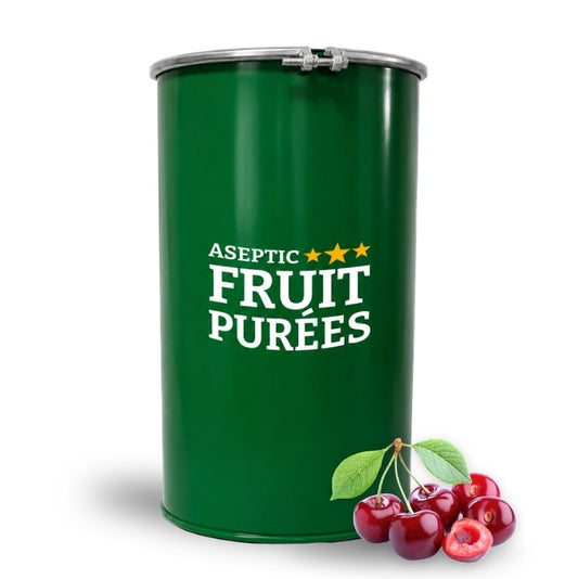440 Lb Dark Sweet Cherry Aseptic Fruit Purée Drum