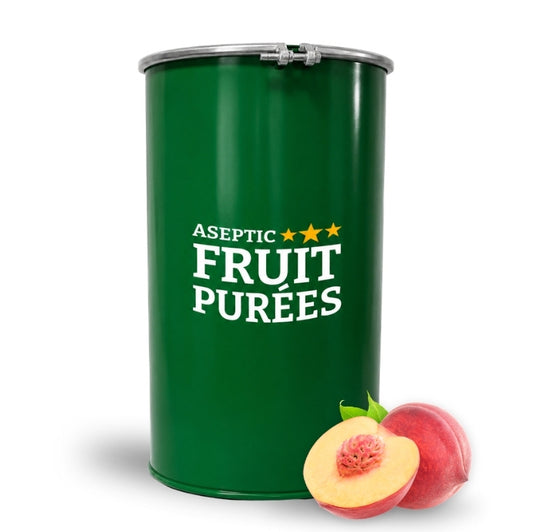 485 Lbs Peach Fruit Aseptic Fruit Purée Drum