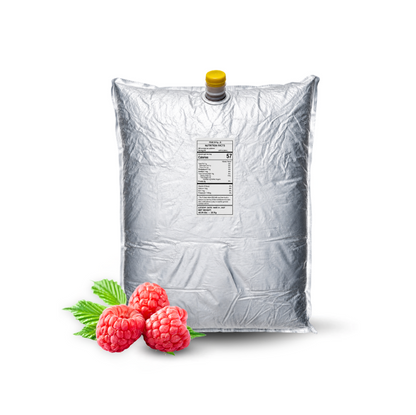 40 Lb Raspberry Aseptic Fruit Purée Bag